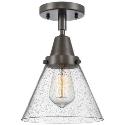 Innovations Lighting Caden Cone 8" Led Flush Mount - Oil Rubbed Bronze - Seedy Shade