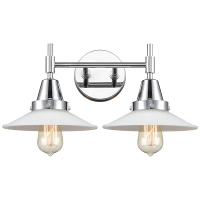 Innovations Lighting Caden Halophane 18"w 2 Light Chrome Bath Light W/ White Halophane Shad