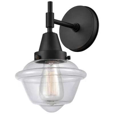 Innovations Lighting Caden Oxford 11" High Matte Black Sconce W/ Clear Shade