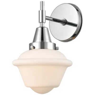 Innovations Lighting Caden Oxford 11" High Polished Chrome Sconce W/ Matte White Shade