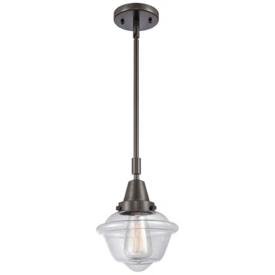 Innovations Lighting Caden Oxford 7.5" Wide Bronze Stem Hung Mini Pendant W/ Clear Shade