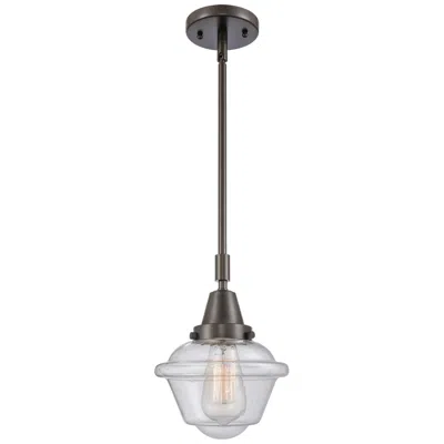 Innovations Lighting Caden Oxford 7.5" Wide Bronze Stem Hung Mini Pendant W/ Seedy Shade