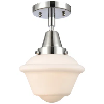 Innovations Lighting Caden Oxford 7.5" Wide Polished Chrome Flush Mount With Matte White Sh