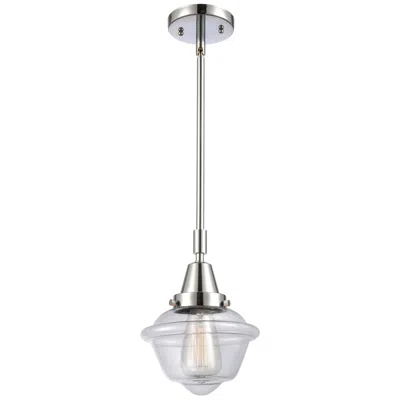 Innovations Lighting Caden Oxford 7.5"w Polished Chrome Stem Hung Mini Pendant W/ Clear Sha