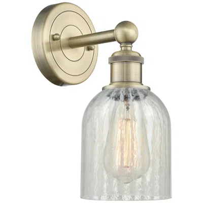 Innovations Lighting Caledonia 11.5"high Antique Brass Sconce With Mouchette Shade