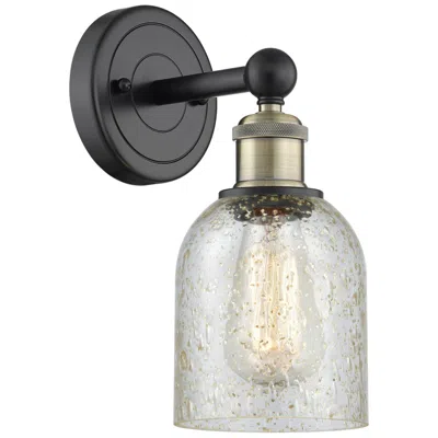 Innovations Lighting Caledonia 11.5"high Black Antique Brass Sconce With Mica Shade