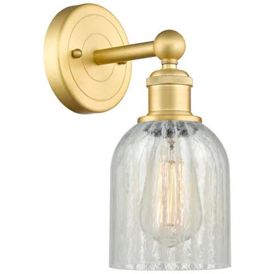 Innovations Lighting Caledonia 11.5"high Satin Gold Sconce With Mouchette Shade