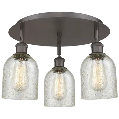 Innovations Lighting Caledonia 16.75"w 3 Light Oil Rubbed Bronze Flush Mount W/ Mica Glass