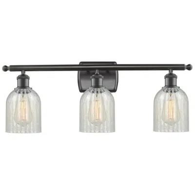 Innovations Lighting Caledonia 26" Wide 3 Light Bronze Bath Vanity Light W/ Mouchette Shade