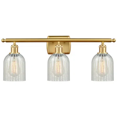 Innovations Lighting Caledonia 26" Wide 3 Light Satin Gold Bath Vanity Light W/ Mouchette S