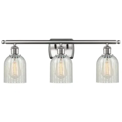 Innovations Lighting Caledonia 26"w 3 Light Brushed Nickel Bath Light W/ Mouchette Shade