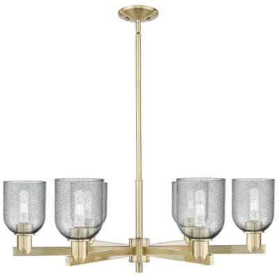 Innovations Lighting Caledonia 35" Wide 6-light Antique Brass Chandelier W/ Charcoal Shade