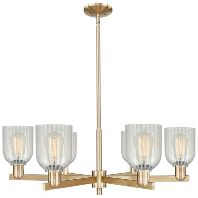 Innovations Lighting Caledonia 35" Wide 6-light Champagne Bronze Chandelier W/ Mouchette Shade