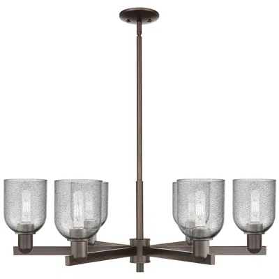 Innovations Lighting Caledonia 35" Wide 6-light Oil Rubbed Bronze Chandelier W/ Charcoal Shade