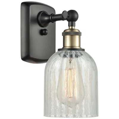 Innovations Lighting Caledonia 5" Black Antique Brass Sconce W/ Mouchette Shade