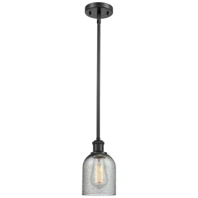 Innovations Lighting Caledonia 5" Led Mini Pendant - Matte Black - Charcoal Shade