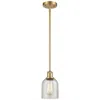 Innovations Lighting Caledonia 5" Satin Gold Mini Pendant W/ Mica Shade In Gray