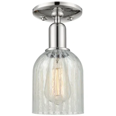 Innovations Lighting Caledonia 5" Wide Polished Nickel Semi-flush Mount W/ Mouchette Shade