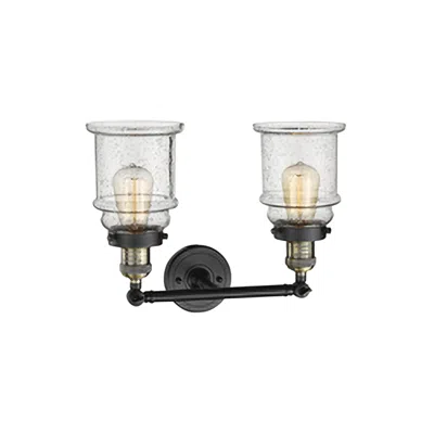 Innovations Lighting Canton 11"h Black And Brass 2-light Adjustable Wall Sconce