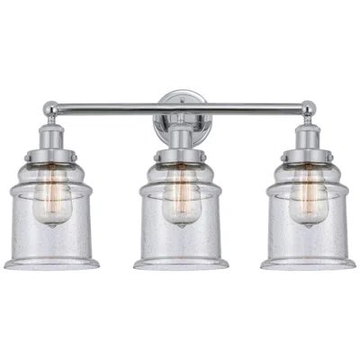 Innovations Lighting Canton 24" 3-light Polished Chrome Bath Light W/ Seedy Shade