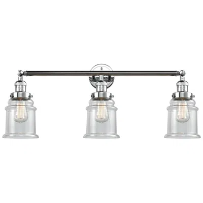 Innovations Lighting Canton 30" Wide 3 Light Polished Chrome Bath Vanity Light W/ Clear Sha