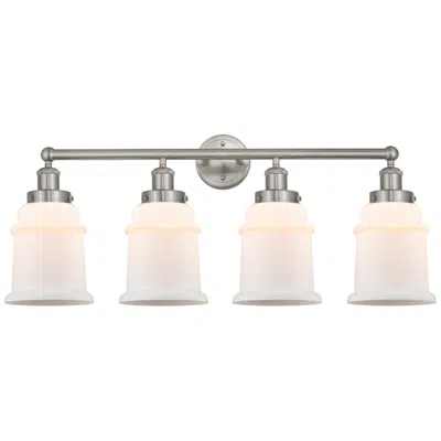 Innovations Lighting Canton 33" 4-light Brushed Satin Nickel Bath Light W/ Matte White Shad
