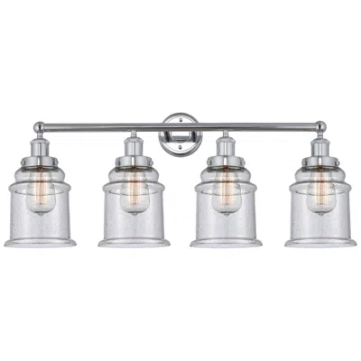 Innovations Lighting Canton 33" 4-light Polished Chrome Bath Light W/ Seedy Shade