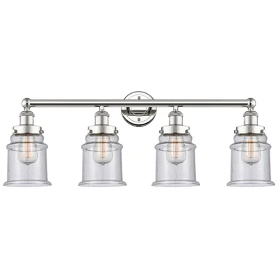 Innovations Lighting Canton 33" Wide 4 Light Polished Nickel Bath Vanity Light With Seedy S