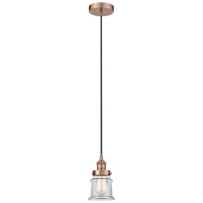 Innovations Lighting Canton 5" Antique Copper Mini Pendant W/ Clear Shade