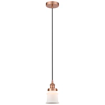 Innovations Lighting Canton 5" Antique Copper Mini Pendant W/ Matte White Shade