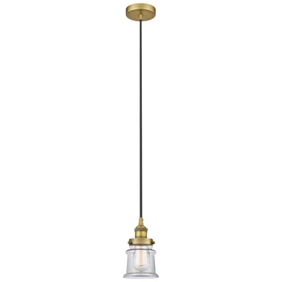 Innovations Lighting Canton 5" Brushed Brass Mini Pendant W/ Clear Shade