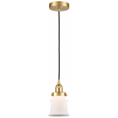 Innovations Lighting Canton 5" Satin Gold Mini Pendant W/ Matte White Shade