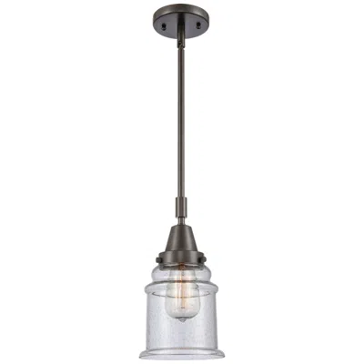 Innovations Lighting Canton 6 1/2"w Oil-rubbed Bronze Mini Pendant W/ Seedy Glass