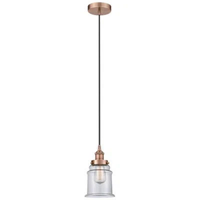 Innovations Lighting Canton 6" Antique Copper Mini Pendant W/ Clear Shade