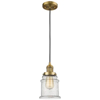Innovations Lighting Canton 6" Led Mini Pendant - Brushed Brass - Seedy Shade