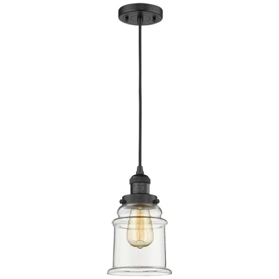 Innovations Lighting Canton 6" Led Mini Pendant - Matte Black - Clear Shade