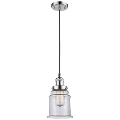Innovations Lighting Canton 6" Led Mini Pendant - Polished Chrome - Clear Shade