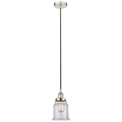 Innovations Lighting Canton 6" Polished Nickel Mini Pendant W/ Clear Shade
