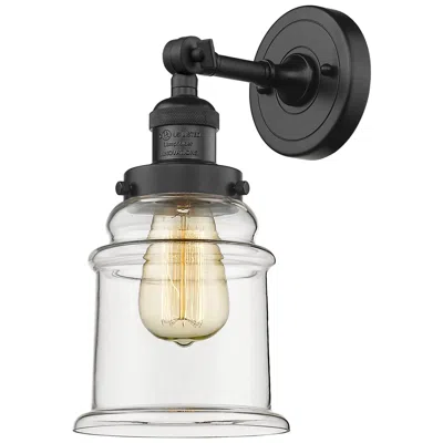 Innovations Lighting Canton 7" Led Sconce - Matte Black Finish - Clear Shade