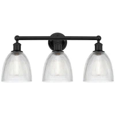 Innovations Lighting Castile 24" 3-light Matte Black Bath Light W/ Clear Shade