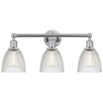 Innovations Lighting Castile 24" Wide 3 Light Polished Chrome Bath Vanity Light With Clear