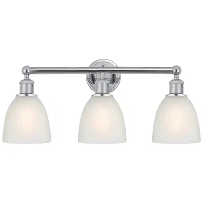 Innovations Lighting Castile 24" Wide 3 Light Polished Chrome Bath Vanity Light With White