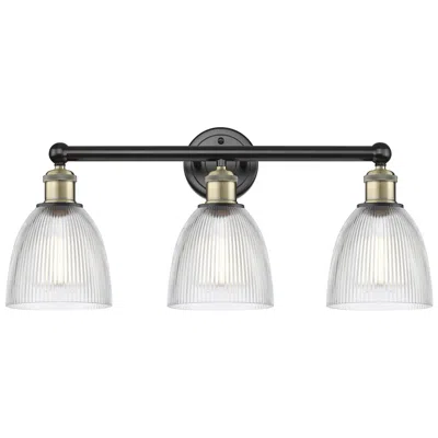 Innovations Lighting Castile 24"w 3 Light Black Antique Brass Bath Vanity Light With Clear