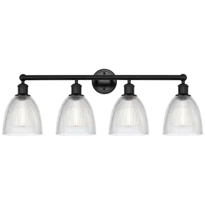 Innovations Lighting Castile 33" 4-light Matte Black Bath Light W/ Clear Shade