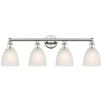 Innovations Lighting Castile 33" Wide 4 Light Polished Nickel Bath Vanity Light With White