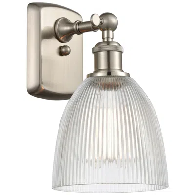 Innovations Lighting Castile 6" Led Sconce - Nickel Finish - Clear Shade