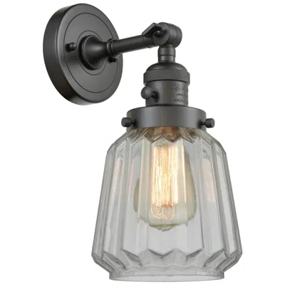 Innovations Lighting Chatham 12" High Oil Rubbed Bronze Sconce W/ Clear Shade