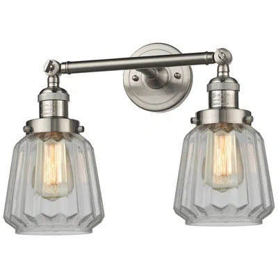 Innovations Lighting Chatham 16"w 2 Light Brushed Satin Nickel Bath Vanity Light W/ Clear S