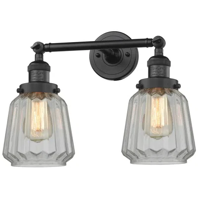 Innovations Lighting Chatham 2 Light 16" Led Bath Light - Matte Black - Clear Shade