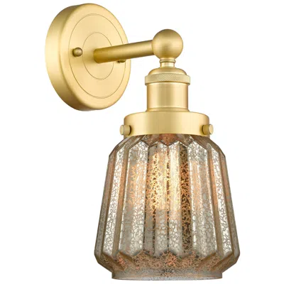 Innovations Lighting Chatham 2.25" High Satin Gold Sconce With Clear Shade